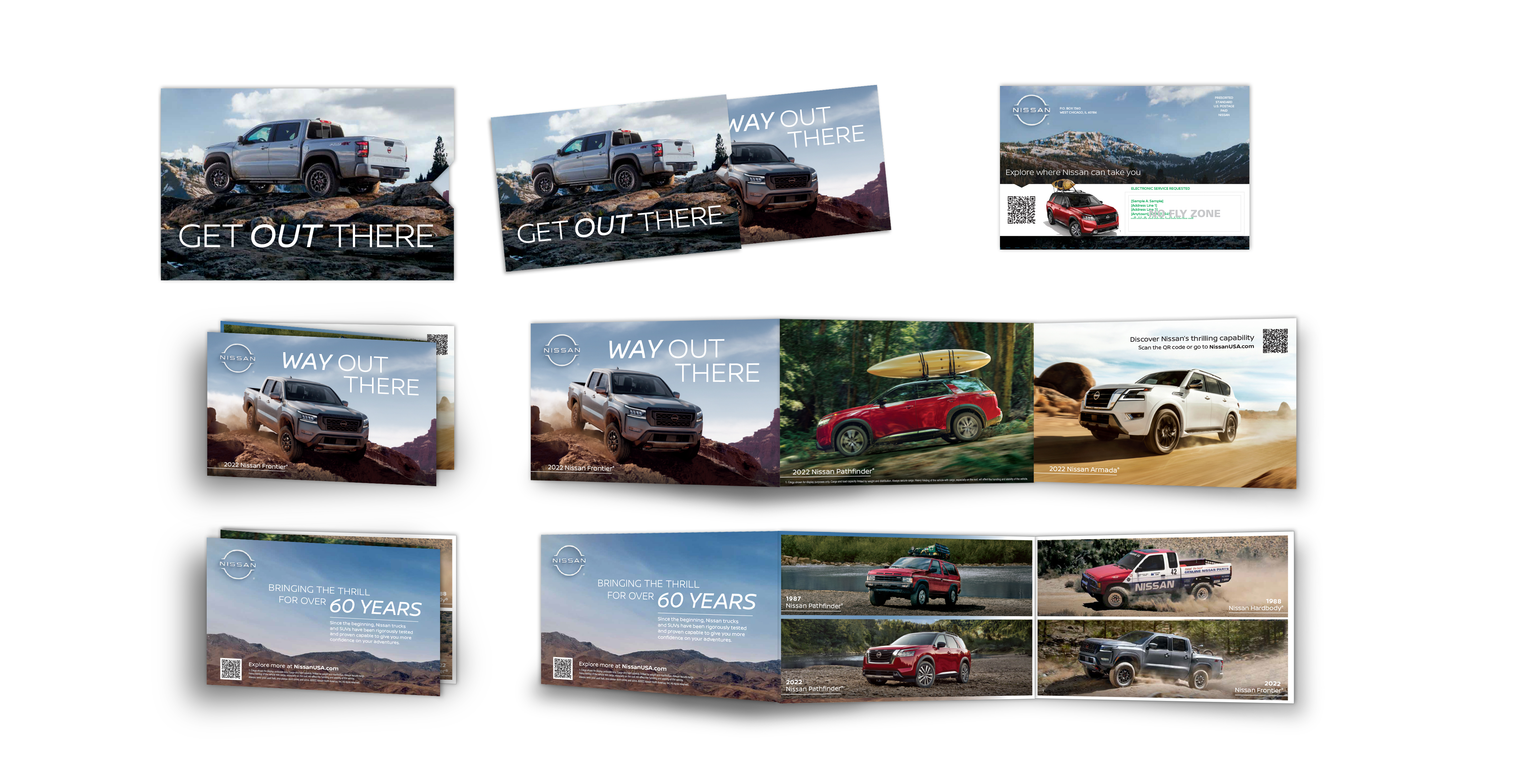 Nissan future market direct mail, z-fold comp