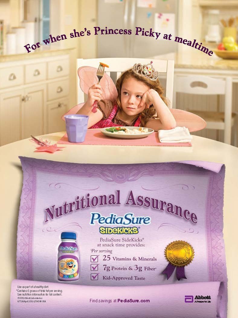 PediaSure SideKicks consumer print ad, “Princess Picky”