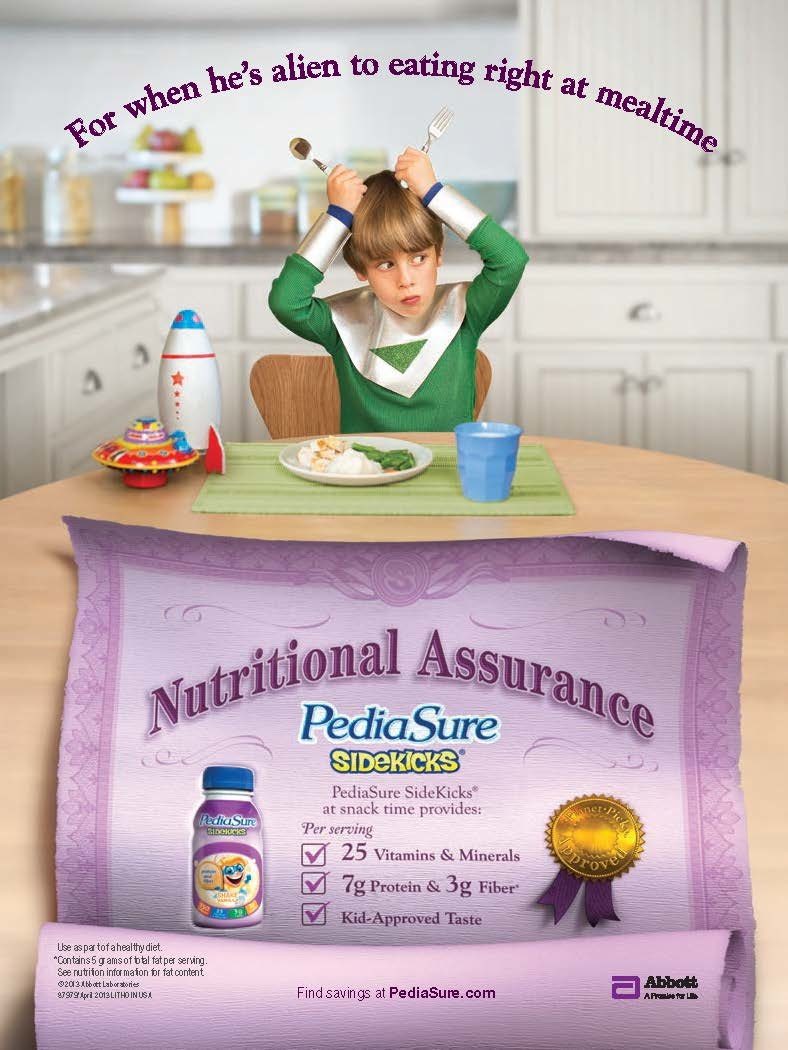 PediaSure SideKicks consumer print ad, “Alien to eating right”